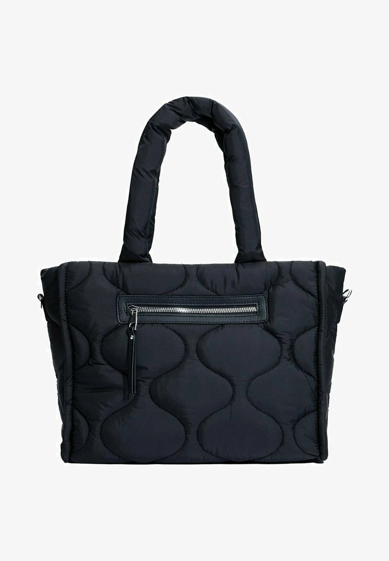 Stradivarius GESTEPPTE - Handtasche - Metallic Black 3 Stradivarius GESTEPPTE - Handtasche - Metallic Black – Bild 3