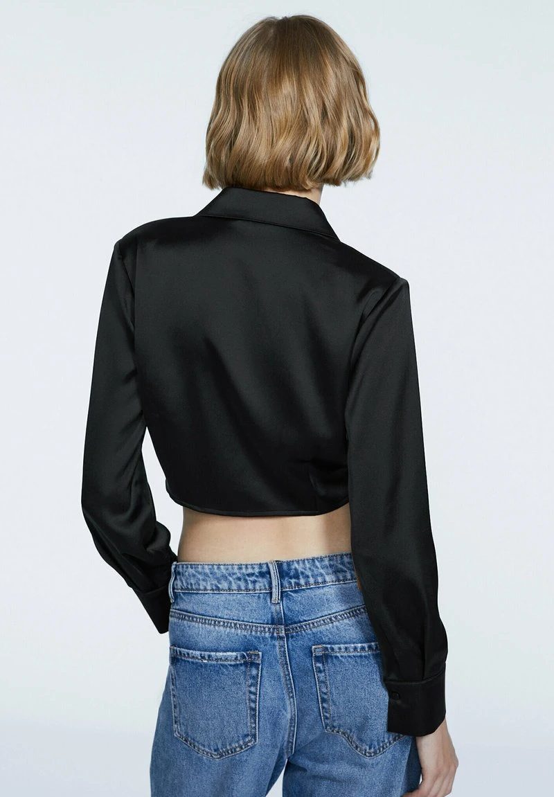 Stradivarius DRAPIERTE 02040040 - Bluse - Black 3 Stradivarius DRAPIERTE 02040040 - Bluse - Black – Bild 3