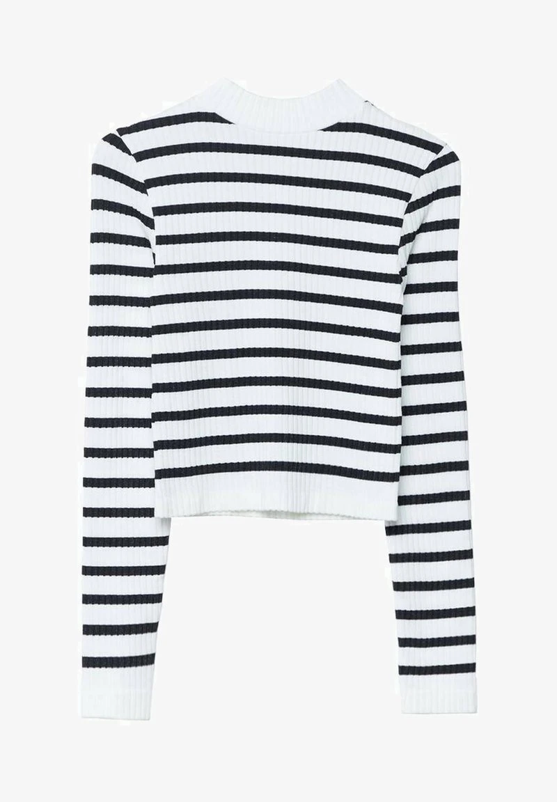 Stradivarius MIT STEHKRAGEN - Strickpullover - White 5 Stradivarius MIT STEHKRAGEN - Strickpullover - White – Bild 5