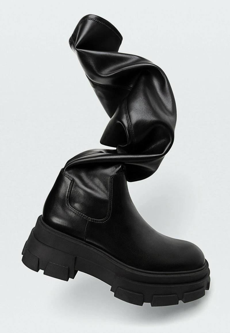 Stradivarius MIT PROFILSOHLE - Overknees - Black 5 Stradivarius MIT PROFILSOHLE - Overknees - Black – Bild 5