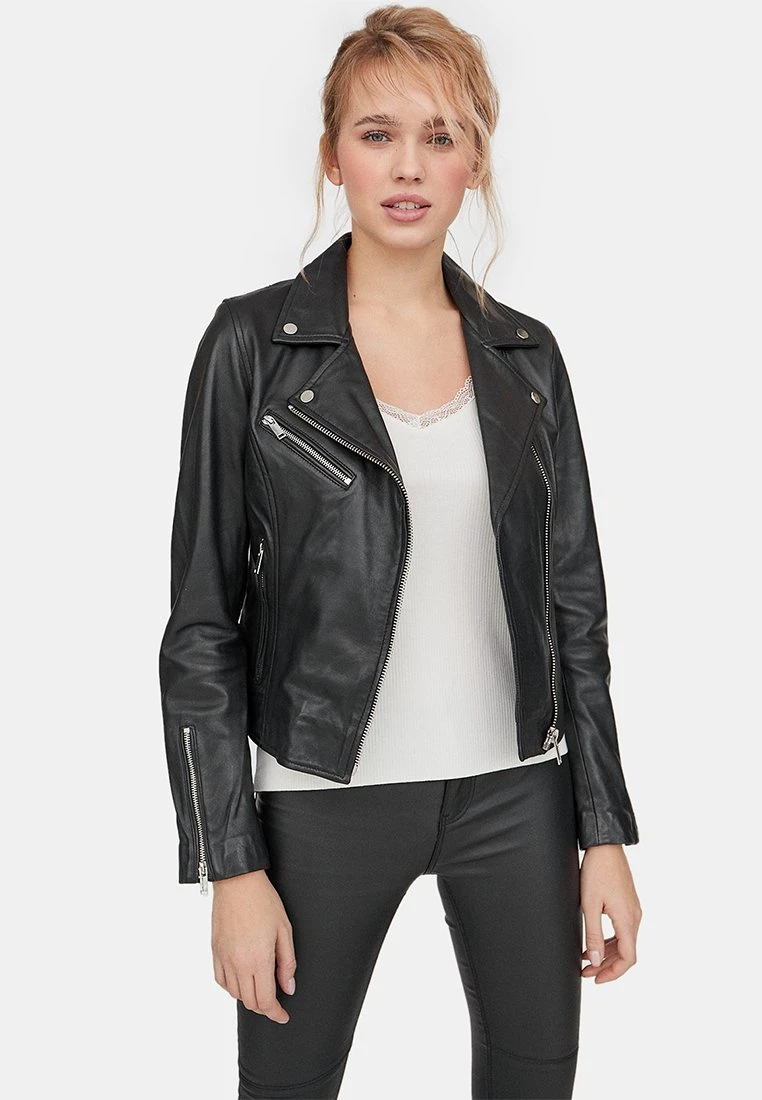 Stradivarius Lederjacke - Black 6 Stradivarius Lederjacke - Black – Bild 6