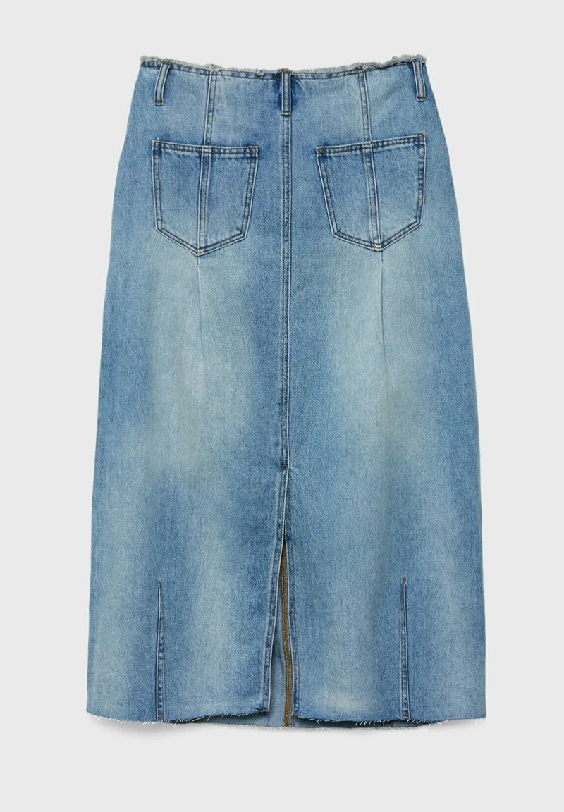 Stradivarius PLEATED - Maxirock - Dirty Denim 6 Stradivarius PLEATED - Maxirock - Dirty Denim – Bild 6