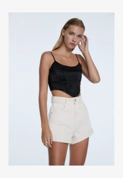 Stradivarius BALLOON - Jeans Shorts - Mottled Beige -Stradivarius Deutschland Verkaufs-Shop ac114d47738b47c6ba209c49c727630e 1