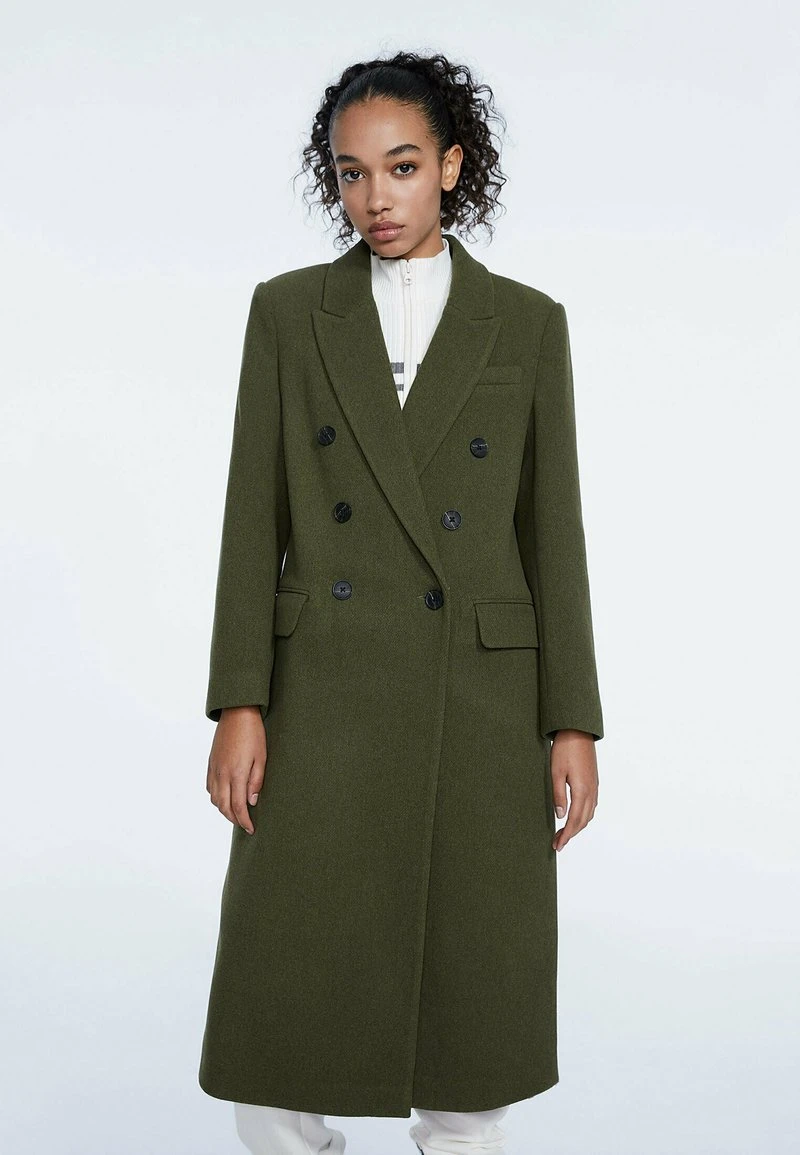 Stradivarius MIT KNÖPFEN - Klassischer Mantel - Khaki 1 Stradivarius MIT KNÖPFEN - Klassischer Mantel - Khaki