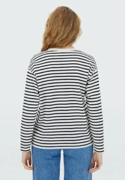 Stradivarius GESTREIFTES - Langarmshirt - White -Stradivarius Deutschland Verkaufs-Shop ada54eebb67e48109d85977850000a26