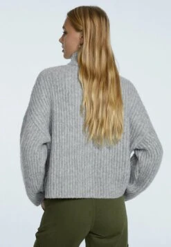 Stradivarius Grober Mit Reißverschluss - Strickpullover - Grey -Stradivarius Deutschland Verkaufs-Shop ade88703ba42414bb905176e24ceddff