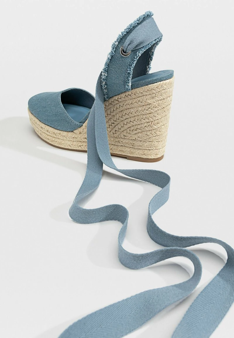 Stradivarius Keilsandalette - Blue 5 Stradivarius Keilsandalette - Blue – Bild 5