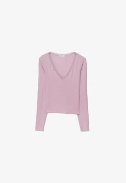 Stradivarius LACE TRIM DETAIL - Langarmshirt - Mottled Pink 10 Stradivarius LACE TRIM DETAIL - Langarmshirt - Mottled Pink -Stradivarius Deutschland Verkaufs-Shop aee6916d6fb84e909246d423135368e2