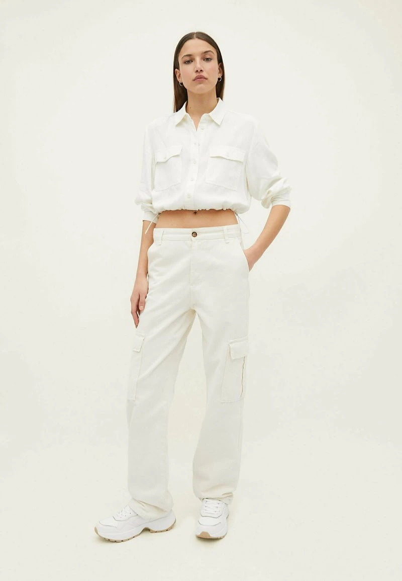 Stradivarius UTILITY - Hemdbluse - Off White 2 Stradivarius UTILITY - Hemdbluse - Off White – Bild 2