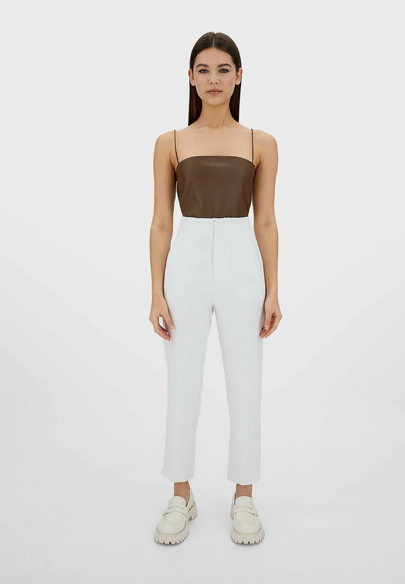 Stradivarius ELEGANTE - Stoffhose - Off White 2 Stradivarius ELEGANTE - Stoffhose - Off White – Bild 2