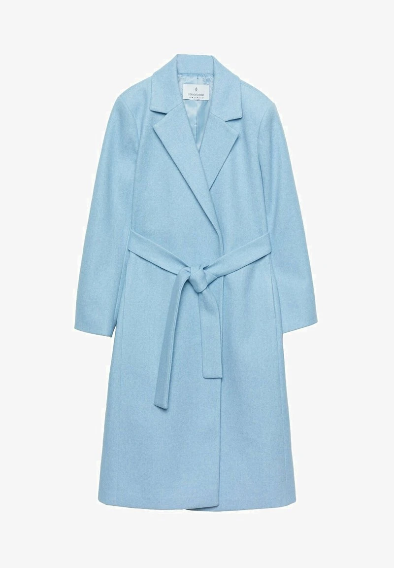 Stradivarius MIT GÜRTEL - Klassischer Mantel - Blue 5 Stradivarius MIT GÜRTEL - Klassischer Mantel - Blue – Bild 5