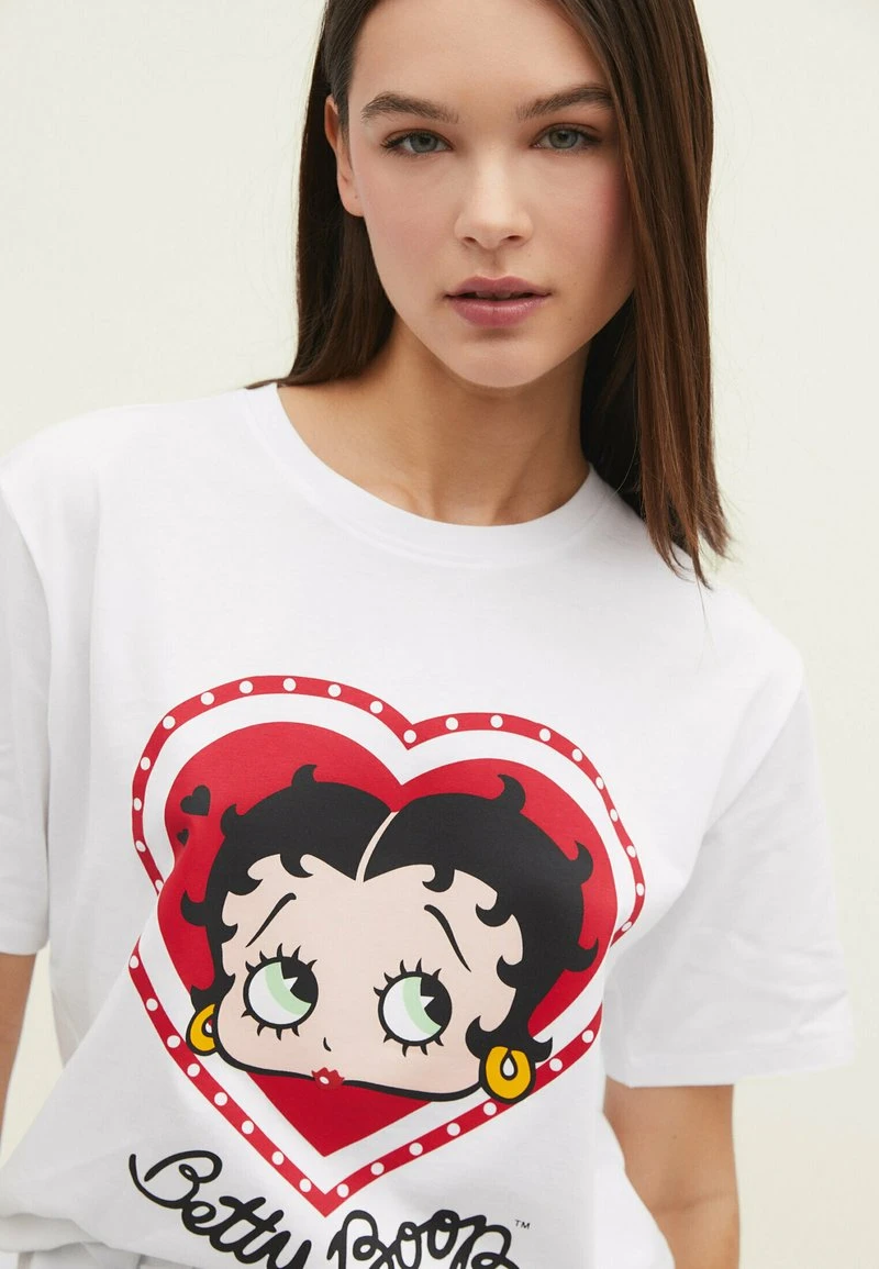 Stradivarius BETTY BOOP - T-Shirt Print - White 4 Stradivarius BETTY BOOP - T-Shirt Print - White – Bild 4
