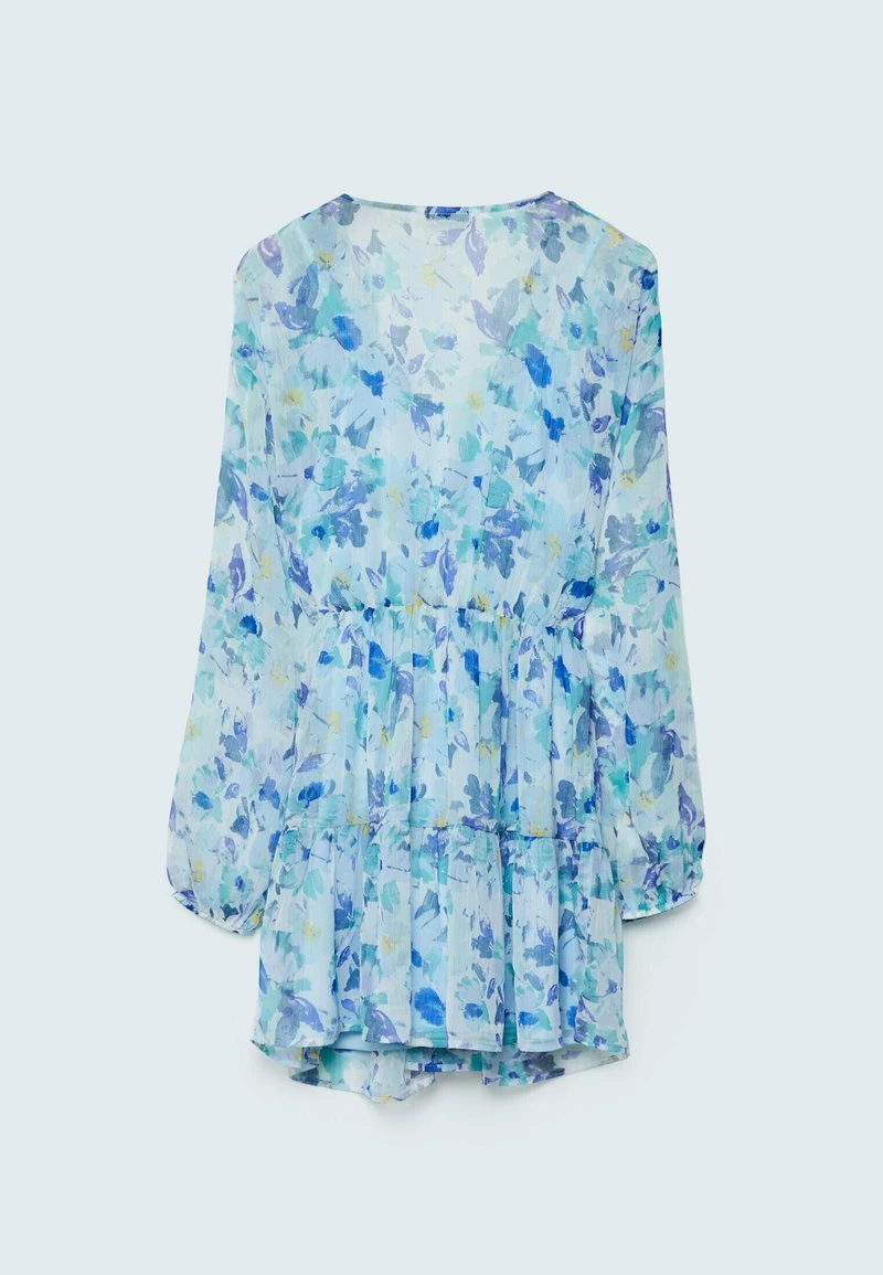 Stradivarius SHORT CHIFFON - Freizeitkleid - Light Blue 6 Stradivarius SHORT CHIFFON - Freizeitkleid - Light Blue – Bild 6