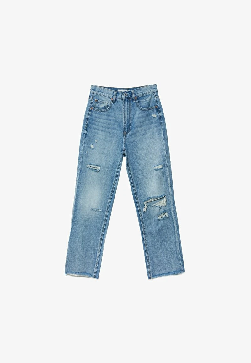 Stradivarius CROPPED - Jeans Straight Leg - Light Blue 5 Stradivarius CROPPED - Jeans Straight Leg - Light Blue – Bild 5