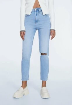 Stradivarius MOM - Jeans Slim Fit - Blue