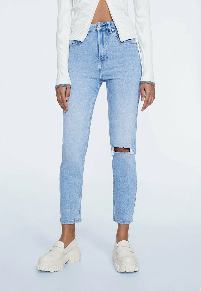 Stradivarius MOM - Jeans Slim Fit - Blue 1 Stradivarius MOM - Jeans Slim Fit - Blue