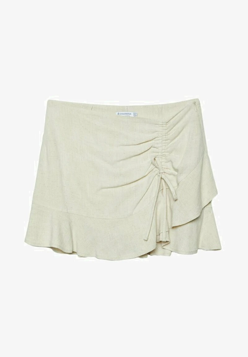 Stradivarius RUSTIC-STYLE WITH RUFFLES - A-Linien-Rock - Stone 6 Stradivarius RUSTIC-STYLE WITH RUFFLES - A-Linien-Rock - Stone – Bild 6