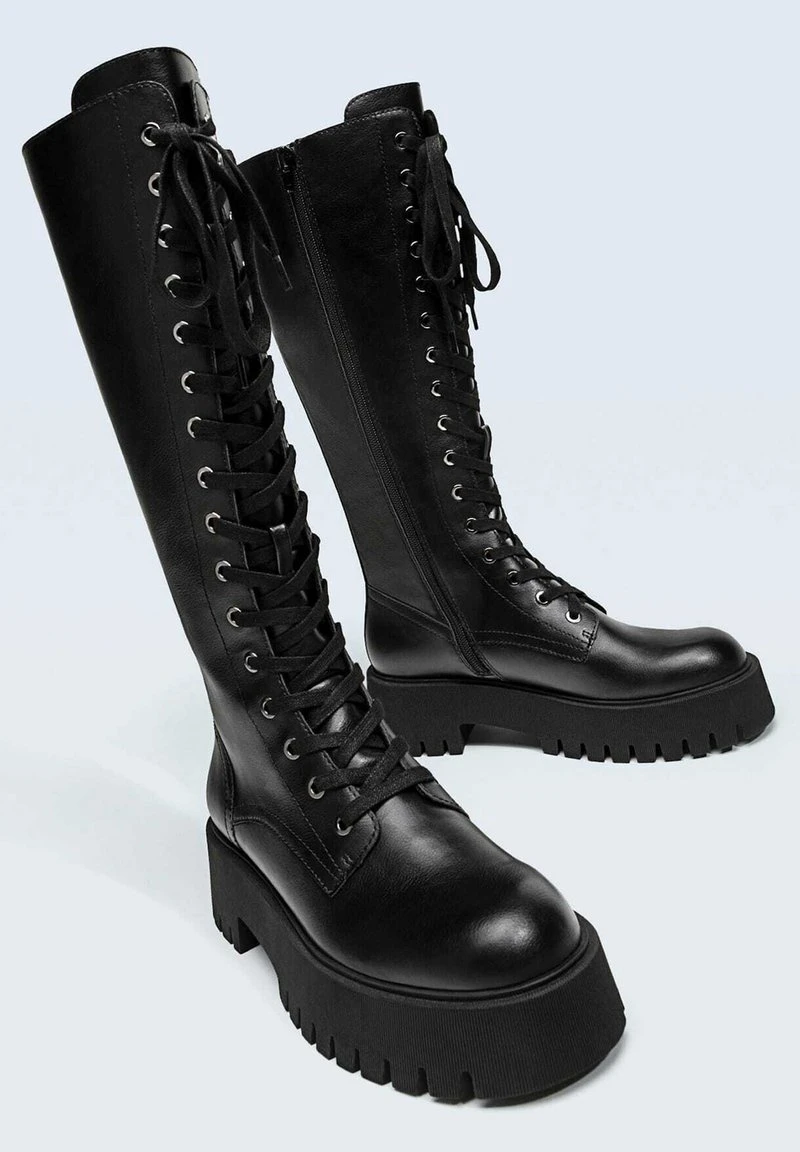 Stradivarius MIT PROFIL - Schnürstiefel - Black 6 Stradivarius MIT PROFIL - Schnürstiefel - Black – Bild 6