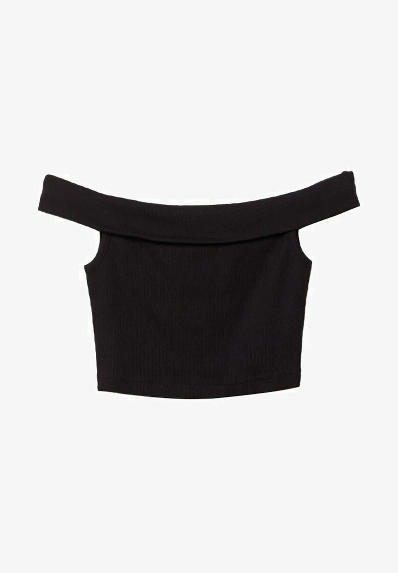 Stradivarius CROPPED BARDOT - Top - Black 5 Stradivarius CROPPED BARDOT - Top - Black – Bild 5