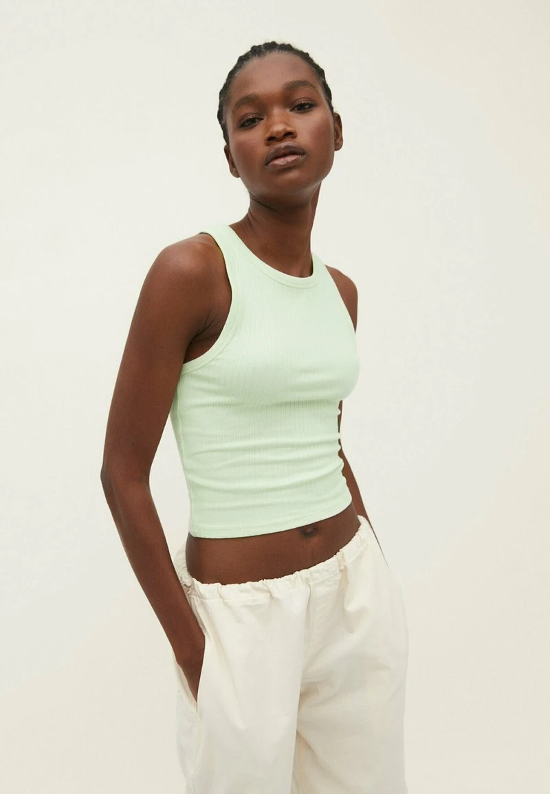Stradivarius RACER - Top - Light Green 1 Stradivarius RACER - Top - Light Green