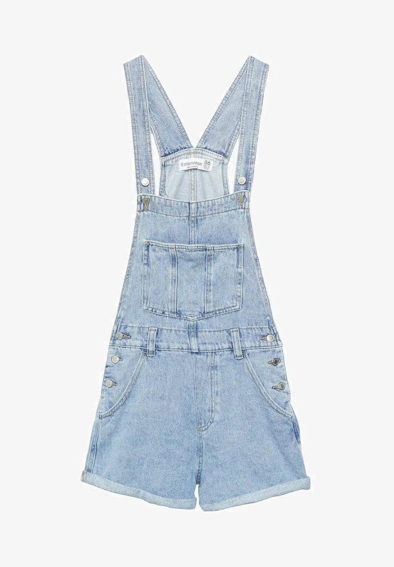 Stradivarius Latzhose - Light-blue Denim 5 Stradivarius Latzhose - Light-blue Denim – Bild 5