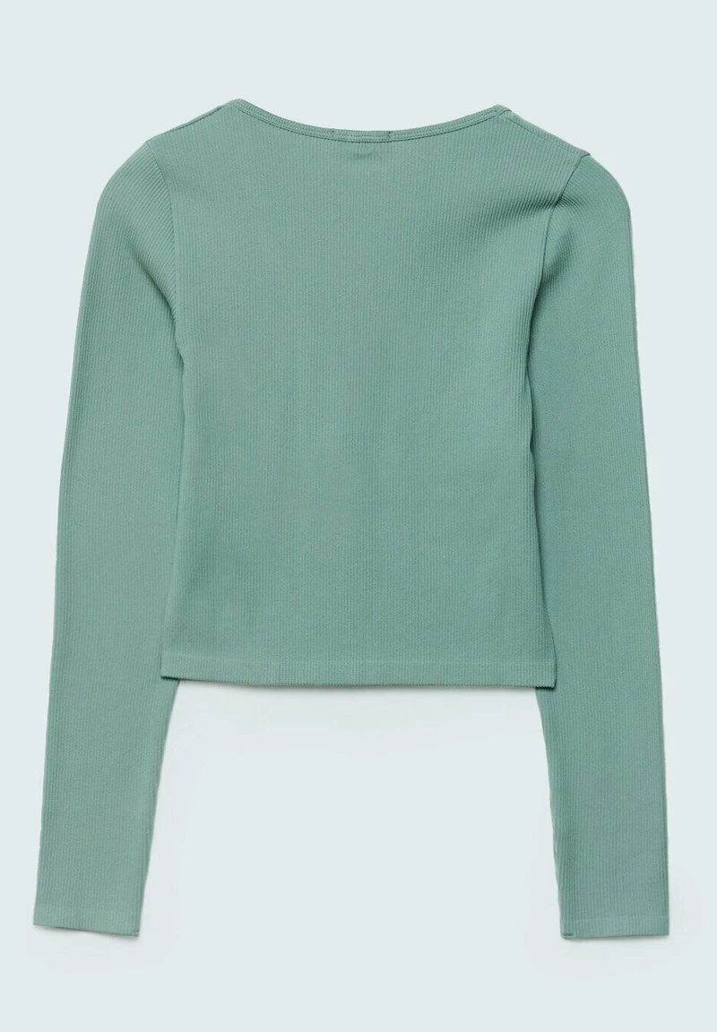 Stradivarius NAHTLOSES MIT V-AUSSCHNITT - Langarmshirt - Neon Green 6 Stradivarius NAHTLOSES MIT V-AUSSCHNITT - Langarmshirt - Neon Green – Bild 6