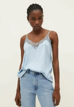 Stradivarius TRIMMED - Top - Blue