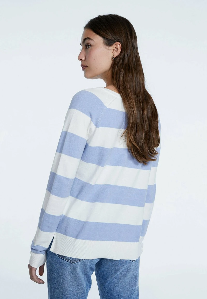 Stradivarius BASIC - Strickpullover - Blue 3 Stradivarius BASIC - Strickpullover - Blue – Bild 3