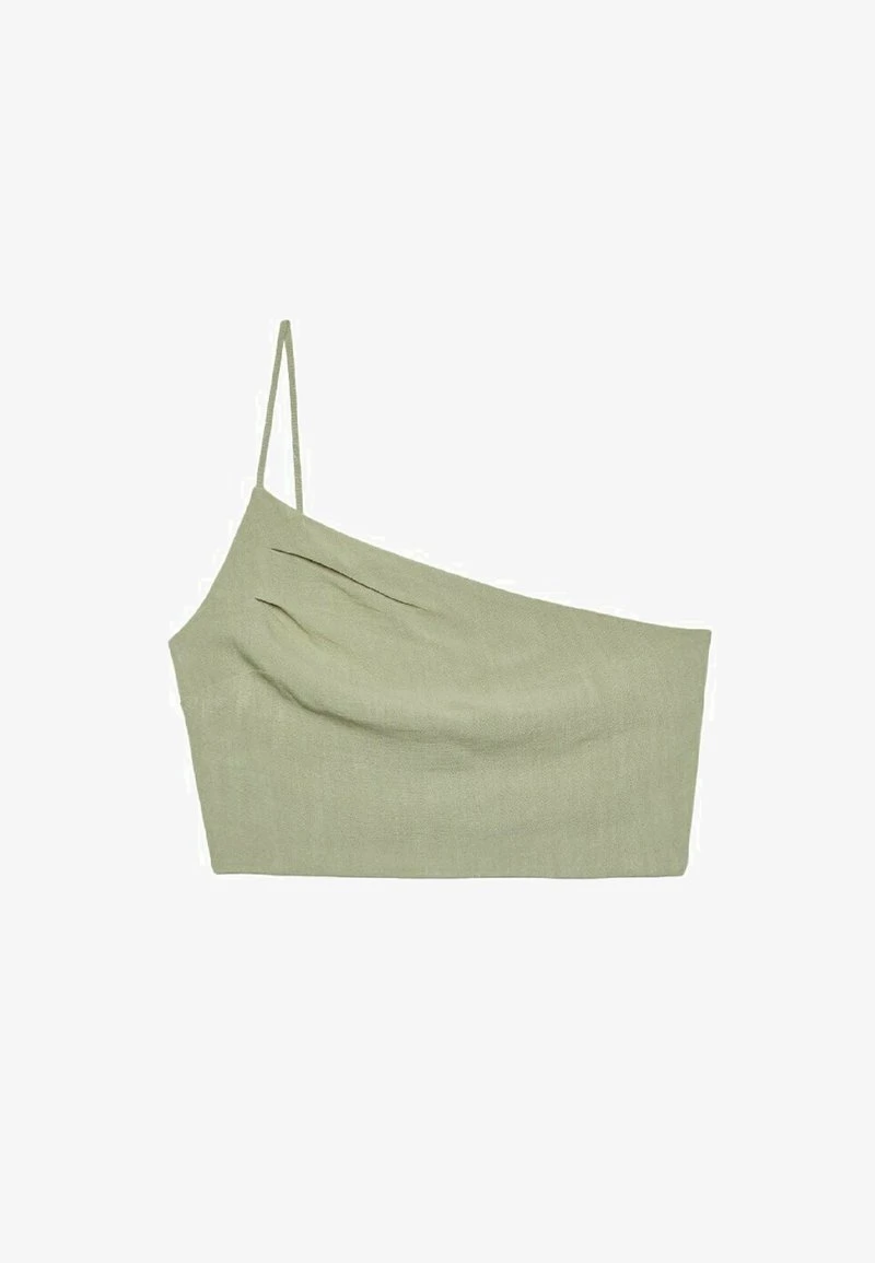 Stradivarius ASYMMETRIC RUSTIC - Top - Dark Green 5 Stradivarius ASYMMETRIC RUSTIC - Top - Dark Green – Bild 5