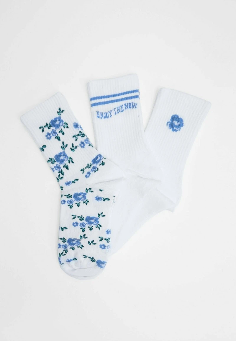 Stradivarius 3-ER-PACK OF FLOWER - Socken - Off-white 6 Stradivarius 3-ER-PACK OF FLOWER - Socken - Off-white – Bild 6