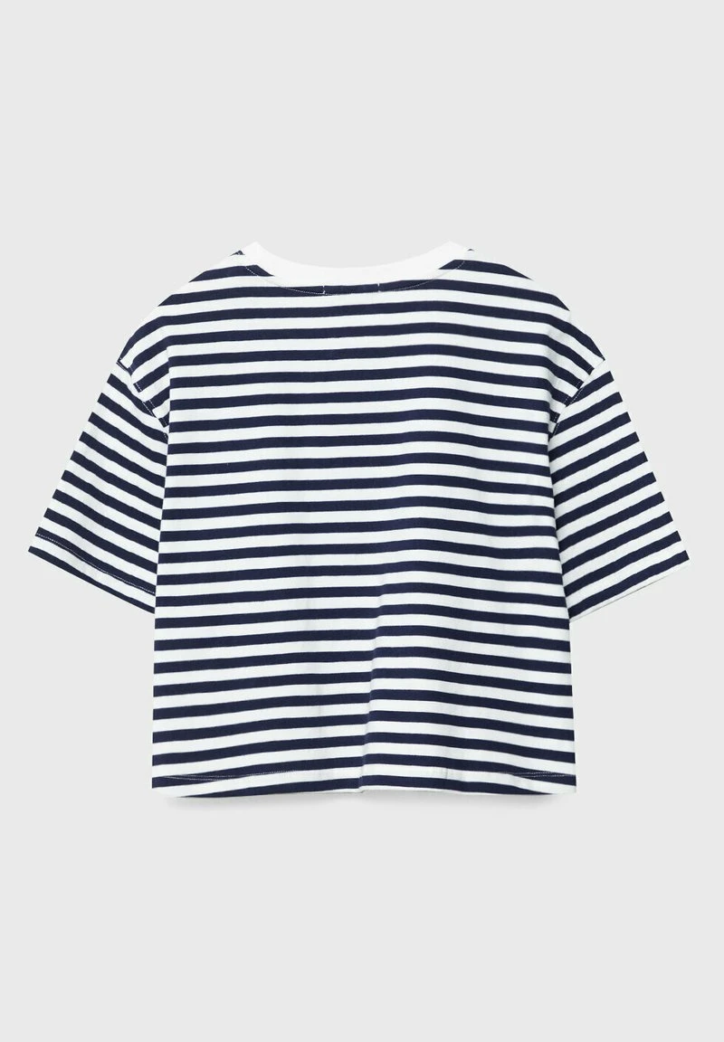 Stradivarius STRIPED CROPPED - T-Shirt Print - Dark Blue 6 Stradivarius STRIPED CROPPED - T-Shirt Print - Dark Blue – Bild 6