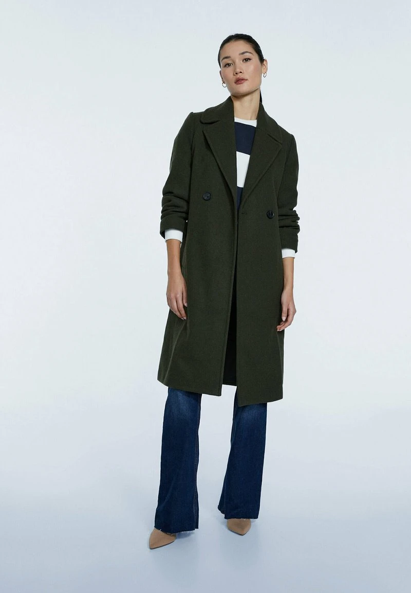 Stradivarius BASIC MIT GÜRTEL - Klassischer Mantel - Khaki 2 Stradivarius BASIC MIT GÜRTEL - Klassischer Mantel - Khaki – Bild 2