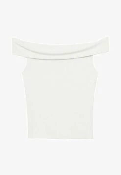 Stradivarius OFF-THE-SHOULDER - T-Shirt Basic - White -Stradivarius Deutschland Verkaufs-Shop c05b7528b23c4cd1afd8d5621257c3e4