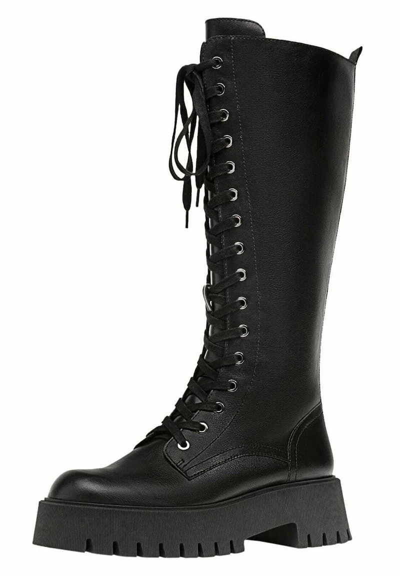 Stradivarius MIT PROFIL - Schnürstiefel - Black 3 Stradivarius MIT PROFIL - Schnürstiefel - Black – Bild 3