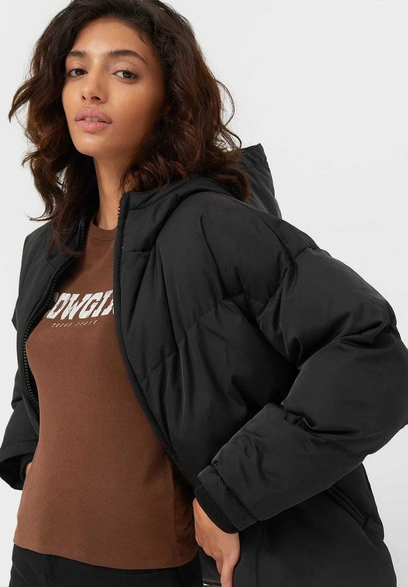 Stradivarius OVERSIZE - Winterjacke - Black 4 Stradivarius OVERSIZE - Winterjacke - Black – Bild 4