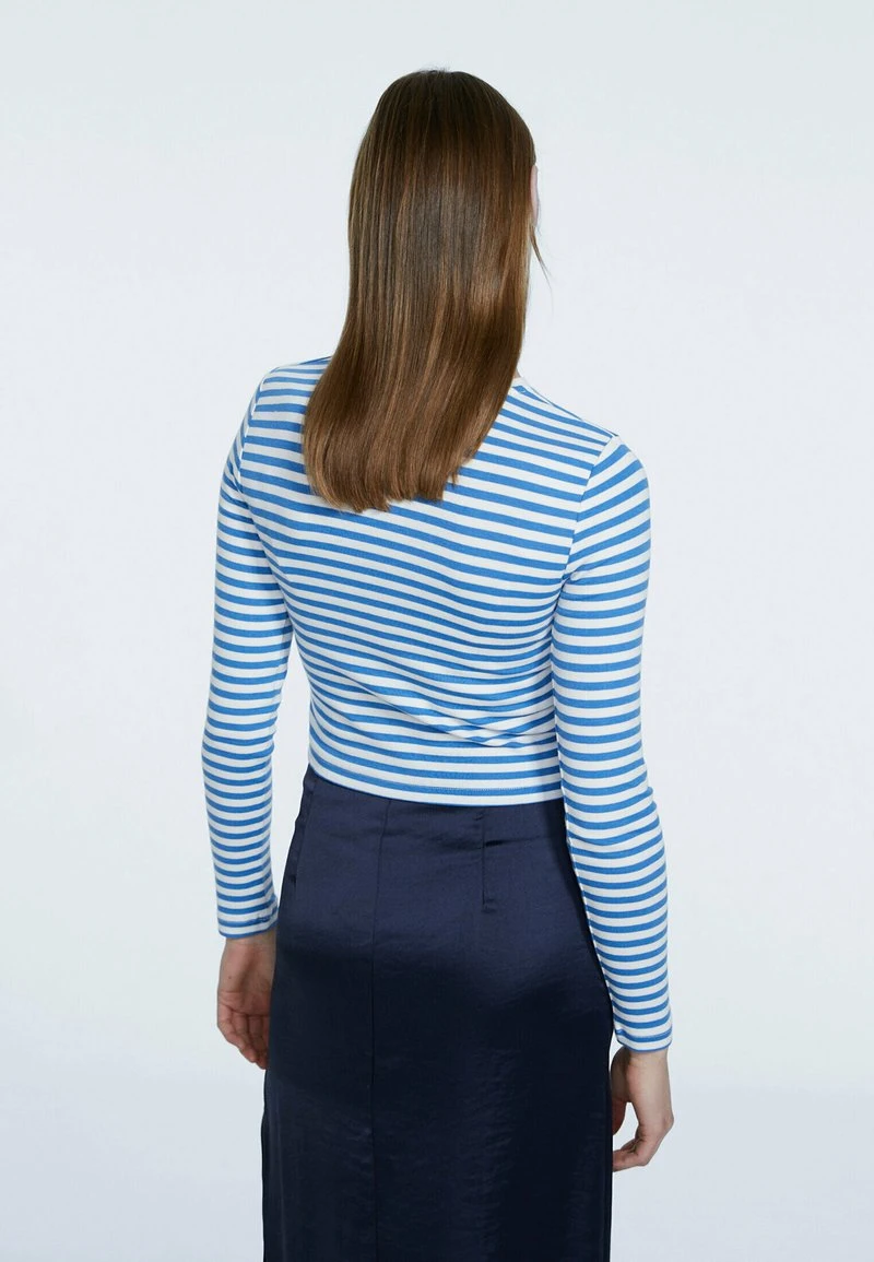 Stradivarius MIT STREIFEN - Langarmshirt - Light Blue 3 Stradivarius MIT STREIFEN - Langarmshirt - Light Blue – Bild 3