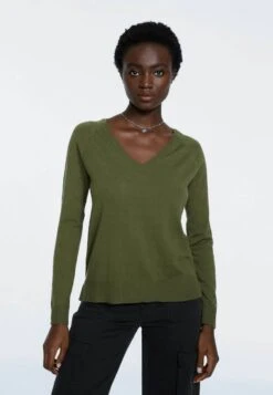 Stradivarius BASIC - Strickpullover - Green
