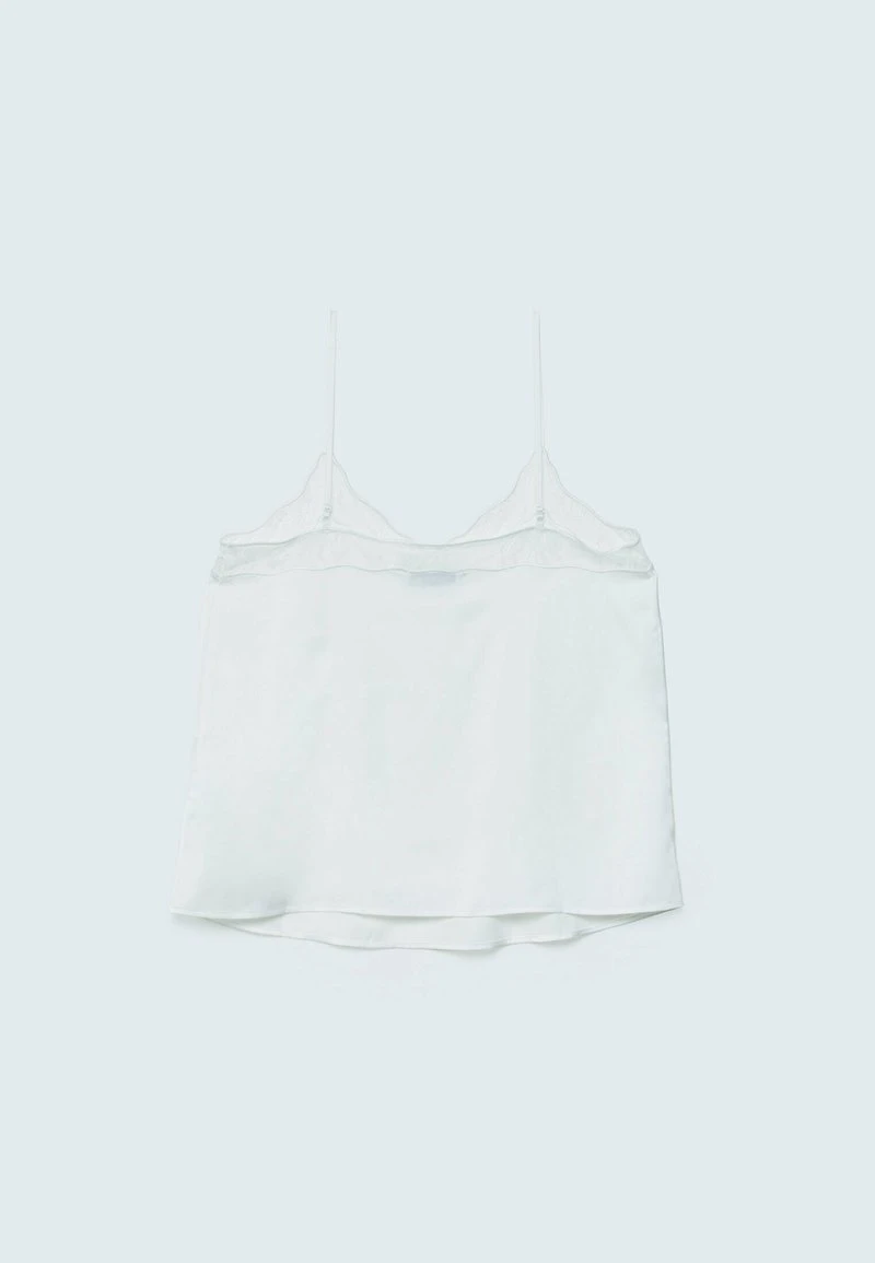 Stradivarius TRIMMED - Top - White 6 Stradivarius TRIMMED - Top - White – Bild 6