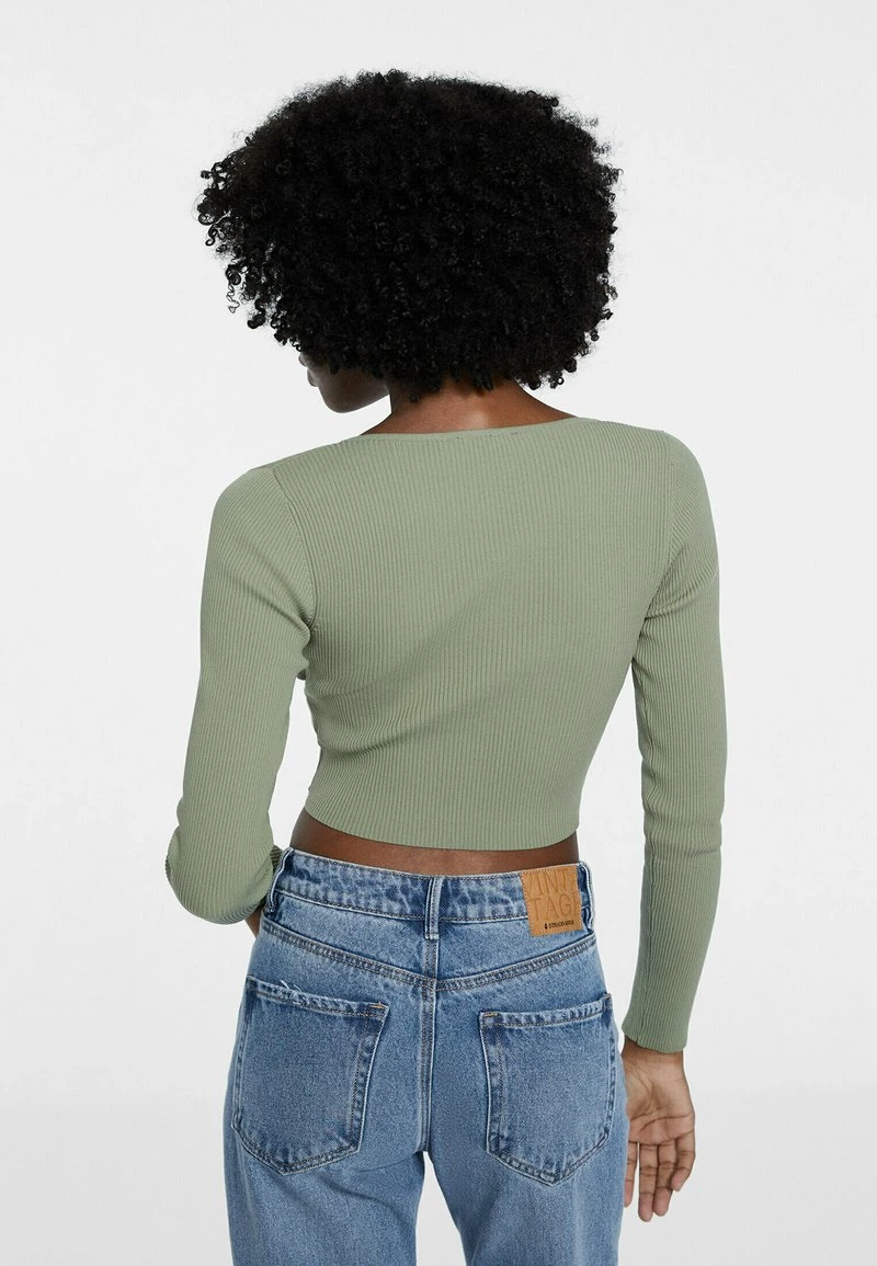 Stradivarius WRAP - Langarmshirt - Khaki 3 Stradivarius WRAP - Langarmshirt - Khaki – Bild 3