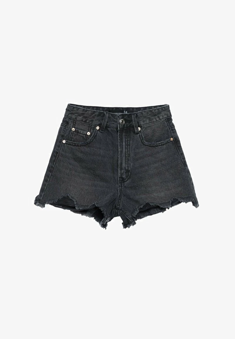 Stradivarius MIT RISSEN - Jeans Shorts - Black Denim 5 Stradivarius MIT RISSEN - Jeans Shorts - Black Denim – Bild 5