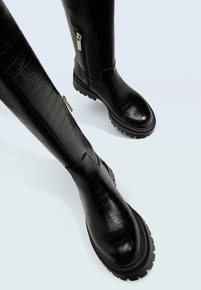 Stradivarius MIT PROFIL - Stiefel - Black 4 Stradivarius MIT PROFIL - Stiefel - Black – Bild 4