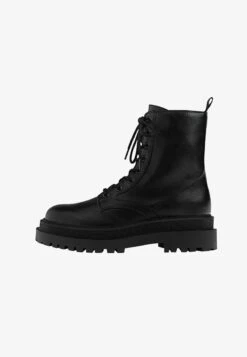 Stradivarius Schnürstiefelette - Black