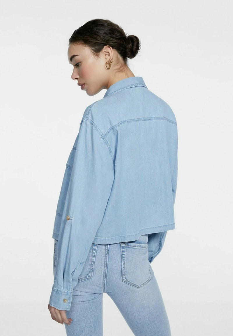 Stradivarius UTILITY - Hemdbluse - Light Blue 3 Stradivarius UTILITY - Hemdbluse - Light Blue – Bild 3