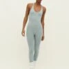 Stradivarius SEAMLESS WITH STRAPS - Jumpsuit - Light Green
