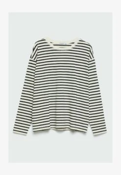 Stradivarius GESTREIFTES - Langarmshirt - White -Stradivarius Deutschland Verkaufs-Shop c65671e30fc744fe91c101ad4227183c