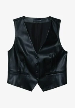 Stradivarius SHORT - Weste - Black -Stradivarius Deutschland Verkaufs-Shop c6b8e504c3954d8e9f9e060641cfbea6