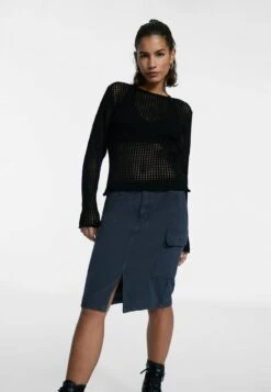 Stradivarius WITH FRONT SEAM - Bleistiftrock - Dark Grey