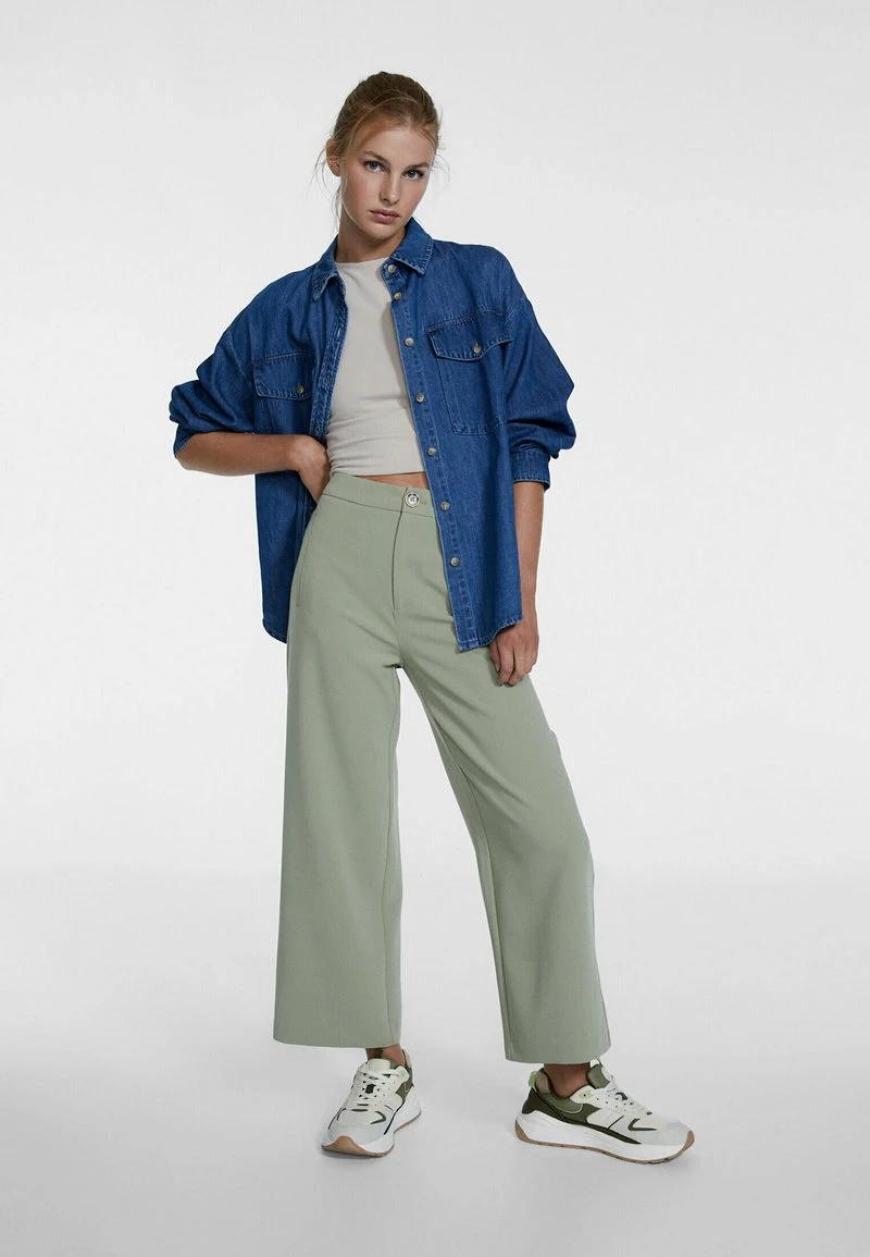 Stradivarius SMART - Stoffhose - Khaki 2 Stradivarius SMART - Stoffhose - Khaki – Bild 2