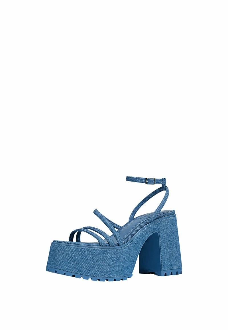 Stradivarius Plateausandalette - Blue 3 Stradivarius Plateausandalette - Blue – Bild 3