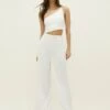 Stradivarius ASYMMETRIC CUT-OUT - Jumpsuit - White